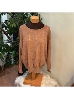 Alfani crewneck sequins detailed pullover sweater Woman’s plus size 2X